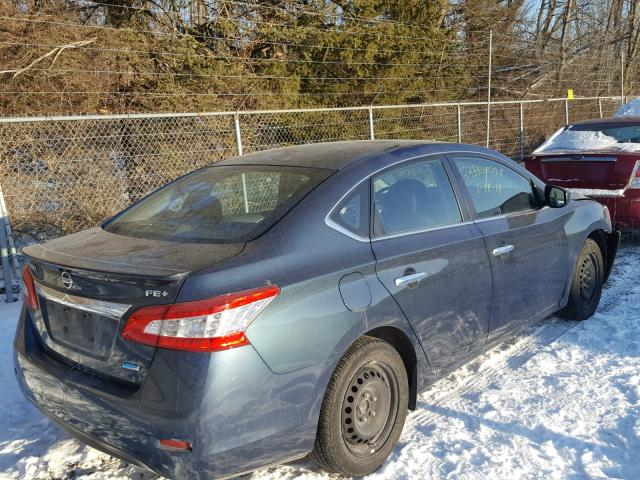 3N1AB7AP5EY229647 - 2014 NISSAN SENTRA S GREEN photo 4