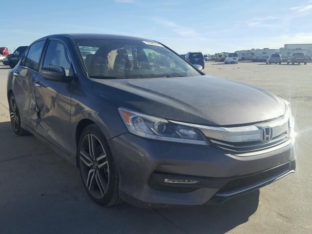 1HGCR2F5XHA077371 - 2017 HONDA ACCORD SPO GRAY photo 1