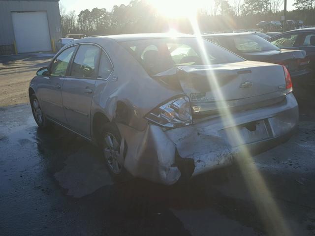 2G1WT55K079117448 - 2007 CHEVROLET IMPALA LT SILVER photo 3