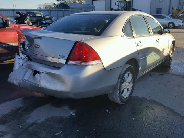 2G1WT55K079117448 - 2007 CHEVROLET IMPALA LT SILVER photo 4