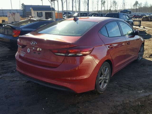 5NPD84LF5HH135684 - 2017 HYUNDAI ELANTRA SE RED photo 4