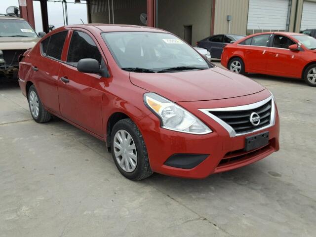 3N1CN7AP5FL834220 - 2015 NISSAN VERSA S RED photo 1