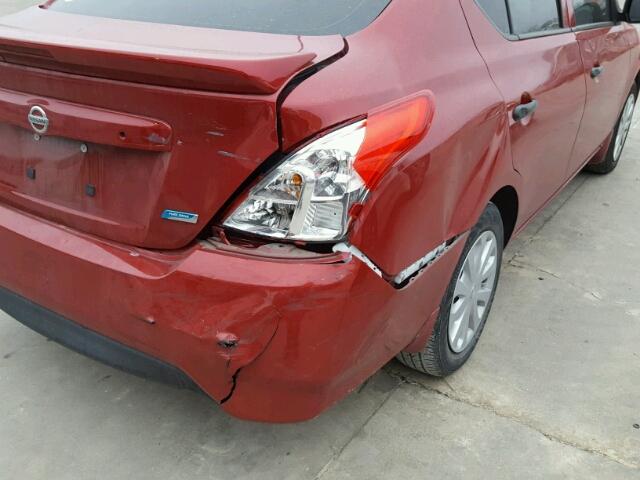 3N1CN7AP5FL834220 - 2015 NISSAN VERSA S RED photo 9