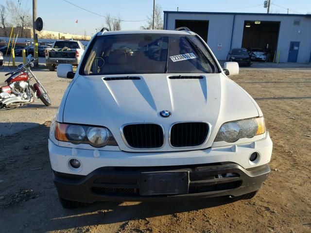 5UXFA53543LV99028 - 2003 BMW X5 3.0I WHITE photo 9