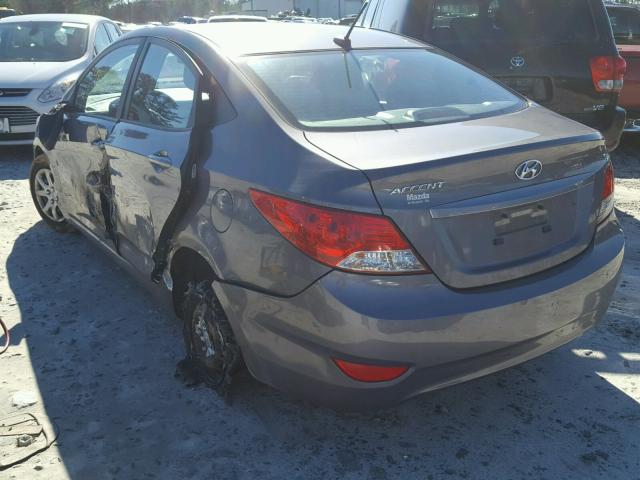 KMHCT4AE3EU643458 - 2014 HYUNDAI ACCENT GLS GRAY photo 3