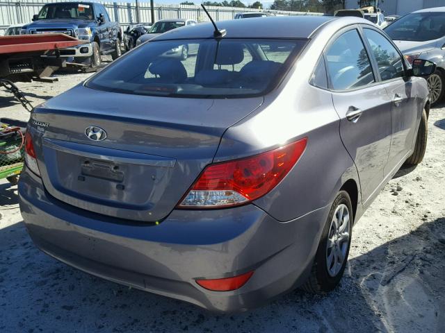 KMHCT4AE3EU643458 - 2014 HYUNDAI ACCENT GLS GRAY photo 4