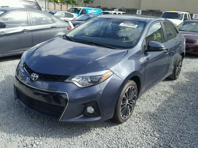 2T1BURHE3EC018944 - 2014 TOYOTA COROLLA L GRAY photo 2