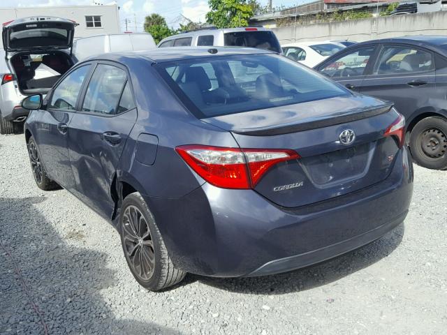 2T1BURHE3EC018944 - 2014 TOYOTA COROLLA L GRAY photo 3