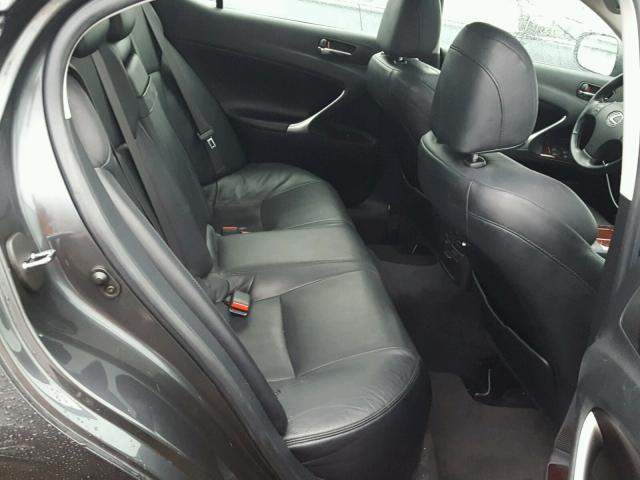 JTHBK262862010584 - 2006 LEXUS IS 250 GRAY photo 6