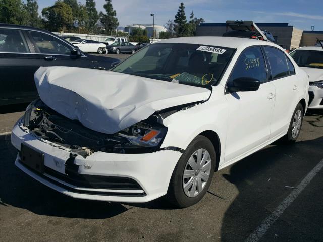 3VW267AJ7GM355520 - 2016 VOLKSWAGEN JETTA S WHITE photo 2