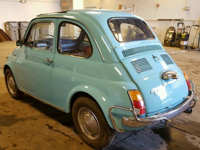 110F5090429 - 1973 FIAT 500L BLUE photo 3