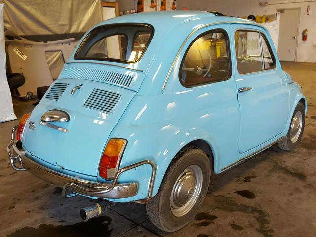 110F5090429 - 1973 FIAT 500L BLUE photo 4