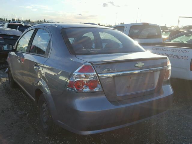 KL1TD5DE2BB234143 - 2011 CHEVROLET AVEO LS GRAY photo 3
