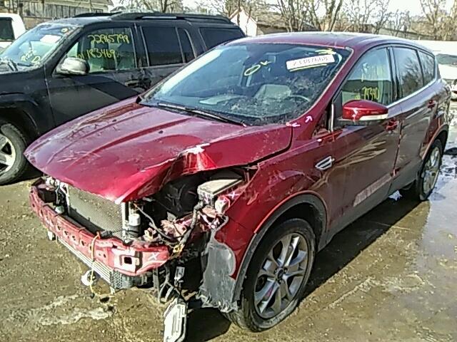 1FMCU9H96DUB21330 - 2013 FORD ESCAPE SEL RED photo 2