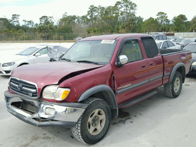 5TBBT4417YS053855 - 2000 TOYOTA TUNDRA ACC RED photo 2