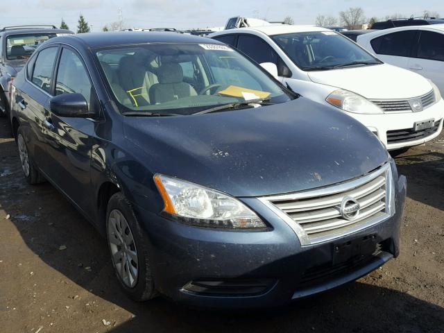 3N1AB7AP8EY239444 - 2014 NISSAN SENTRA S BLUE photo 1