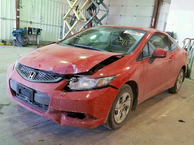 2HGFG3B53DH527713 - 2013 HONDA CIVIC LX RED photo 2