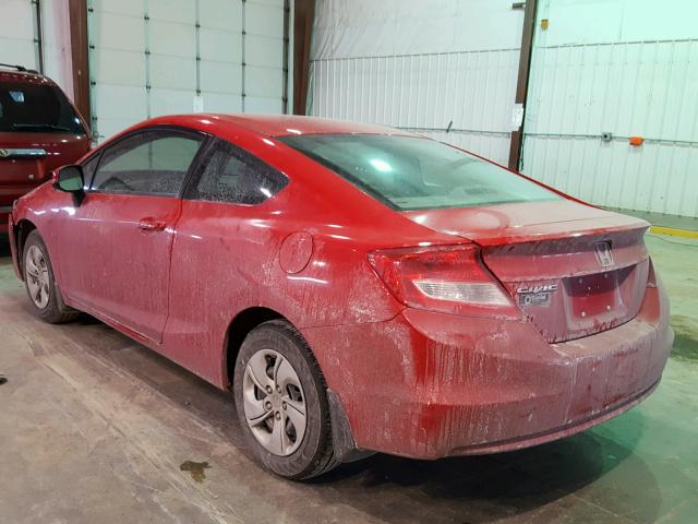 2HGFG3B53DH527713 - 2013 HONDA CIVIC LX RED photo 3