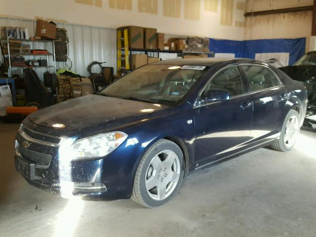 1G1ZJ57718F171605 - 2008 CHEVROLET MALIBU 2LT BLUE photo 2