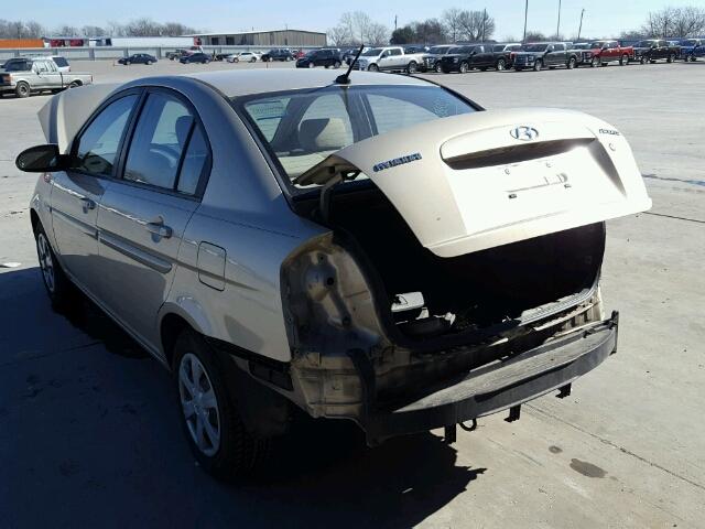 KMHCN46CX6U048593 - 2006 HYUNDAI ACCENT GLS BEIGE photo 3