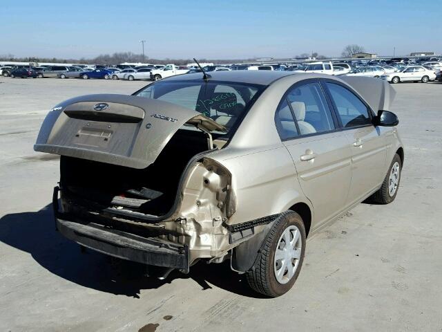 KMHCN46CX6U048593 - 2006 HYUNDAI ACCENT GLS BEIGE photo 4