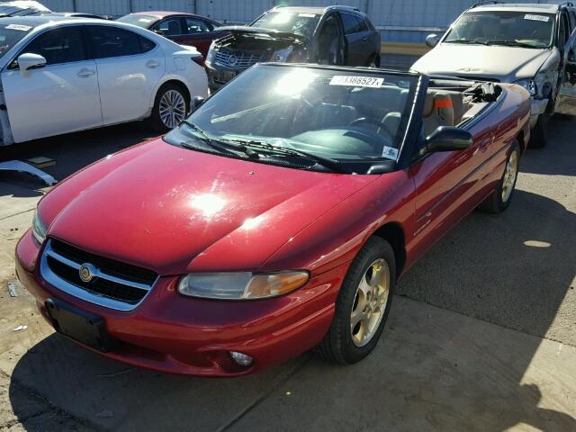 3C3EL55H2WT209121 - 1998 CHRYSLER SEBRING JX RED photo 2