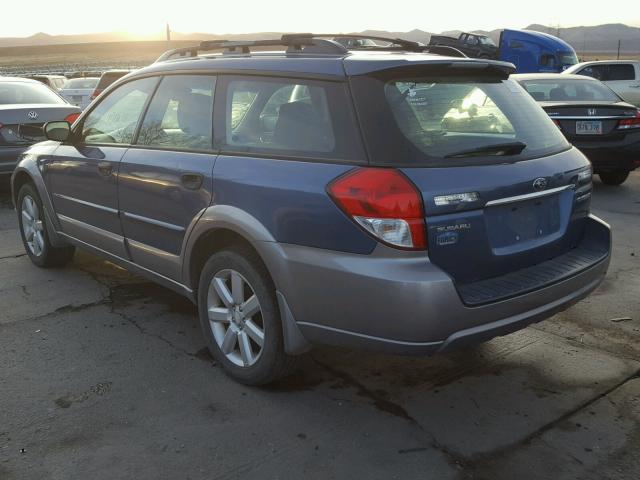 4S4BP61C787328806 - 2008 SUBARU OUTBACK 2. BLUE photo 3