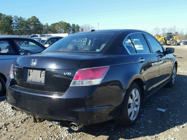 1HGCP36868A071735 - 2008 HONDA ACCORD EXL BLACK photo 4