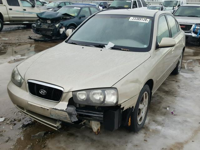 KMHDN45D21U181582 - 2001 HYUNDAI ELANTRA GL GOLD photo 2