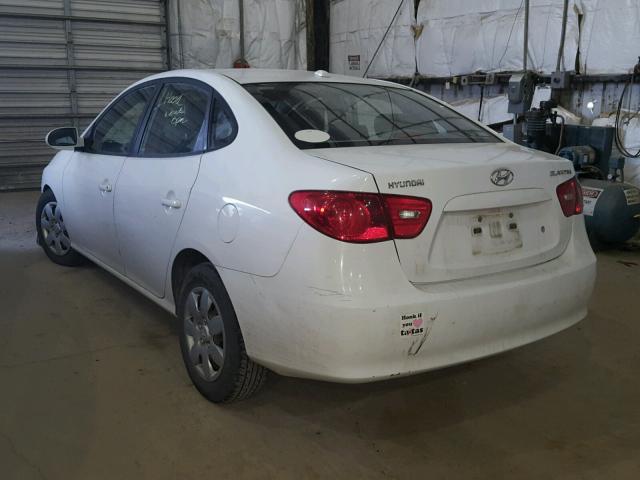 KMHDU46D47U164003 - 2007 HYUNDAI ELANTRA GL WHITE photo 3