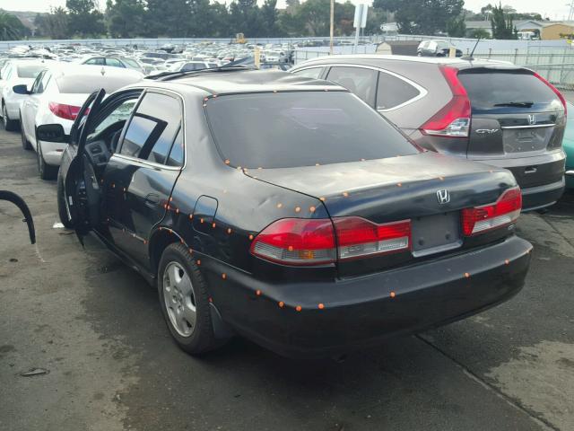 1HGCG16502A070582 - 2002 HONDA ACCORD EX BLACK photo 3