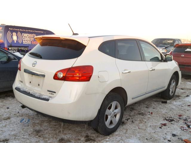 JN8AS5MV4DW649325 - 2013 NISSAN ROGUE S WHITE photo 4