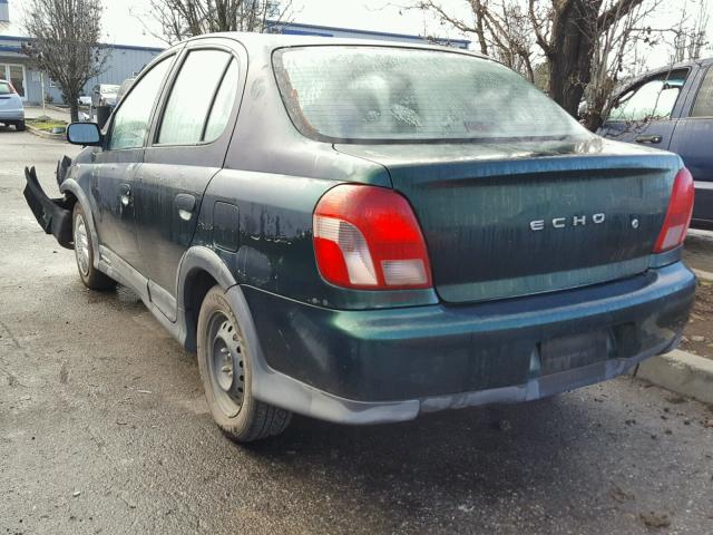 JTDBT123710123289 - 2001 TOYOTA ECHO GREEN photo 3