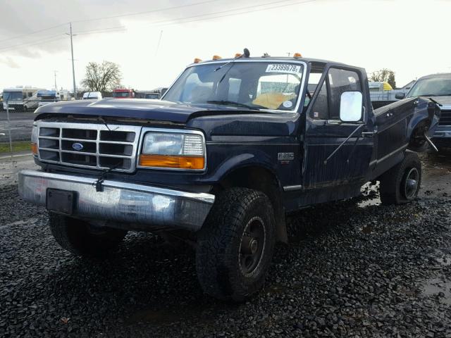 1FTHX26H7PKA86543 - 1993 FORD F250 Niebieski zdjęcie 2