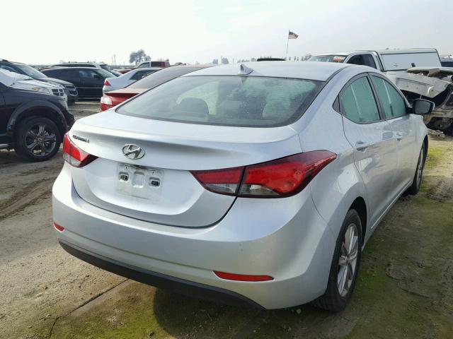 5NPDH4AE8EH502521 - 2014 HYUNDAI ELANTRA SE SILVER photo 4