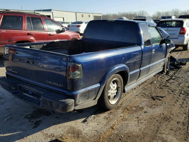 1GCCS19W6Y8252899 - 2000 CHEVROLET S TRUCK S1 BLUE photo 4