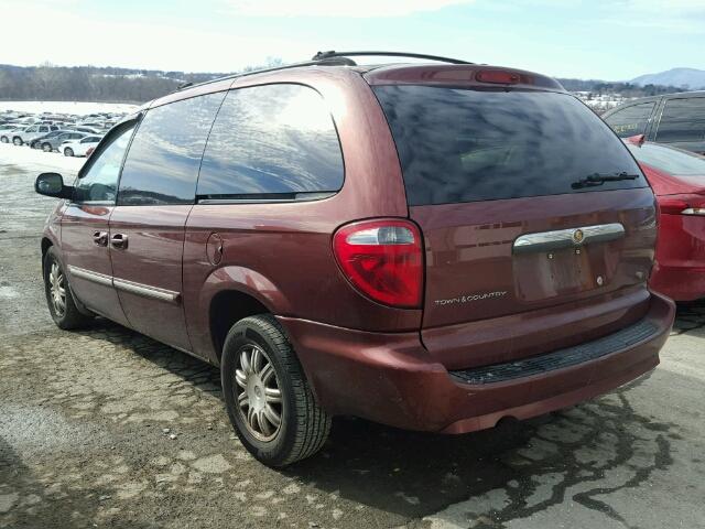 2A8GP54L27R148414 - 2007 CHRYSLER TOWN & COU BURGUNDY photo 3