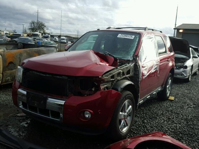 1FMCU9EG1CKA29507 - 2012 FORD ESCAPE LIM RED photo 2