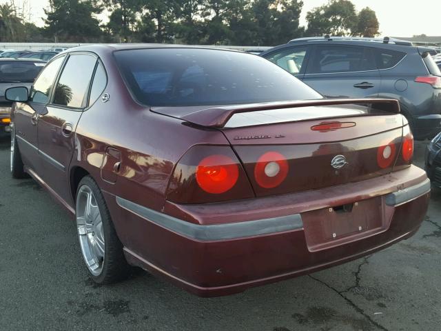 2G1WH55K2Y9225041 - 2000 CHEVROLET IMPALA LS BURGUNDY photo 3