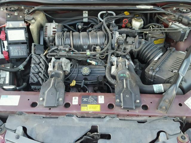 2G1WH55K2Y9225041 - 2000 CHEVROLET IMPALA LS BURGUNDY photo 7