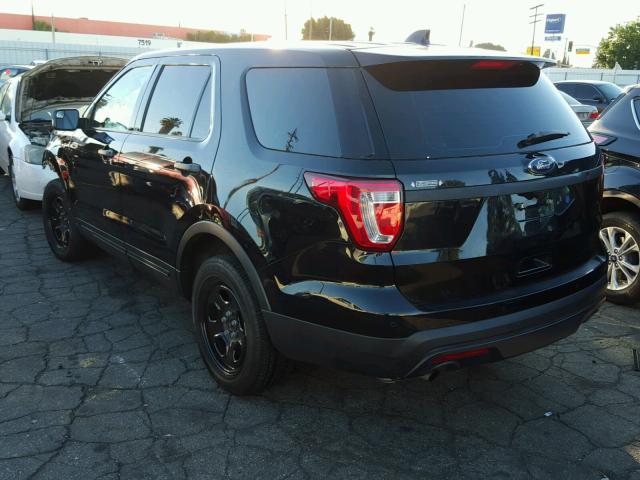 1FM5K8AR2HGA63322 - 2017 FORD EXPLORER P BLACK photo 3