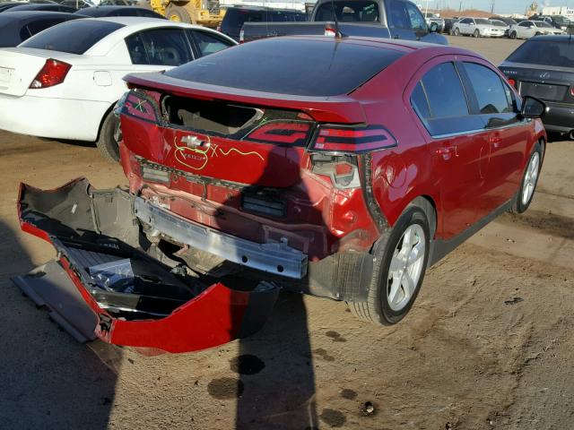 1G1RB6E46DU139105 - 2013 CHEVROLET VOLT RED photo 4