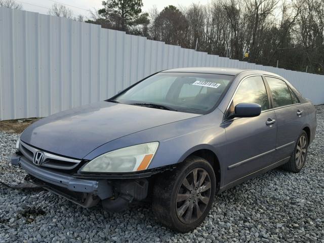 1HGCM66417A066447 - 2007 HONDA ACCORD SE BLUE photo 2