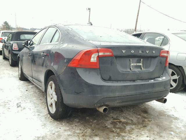 YV1622FS4C2082150 - 2012 VOLVO S60 T5 GRAY photo 3