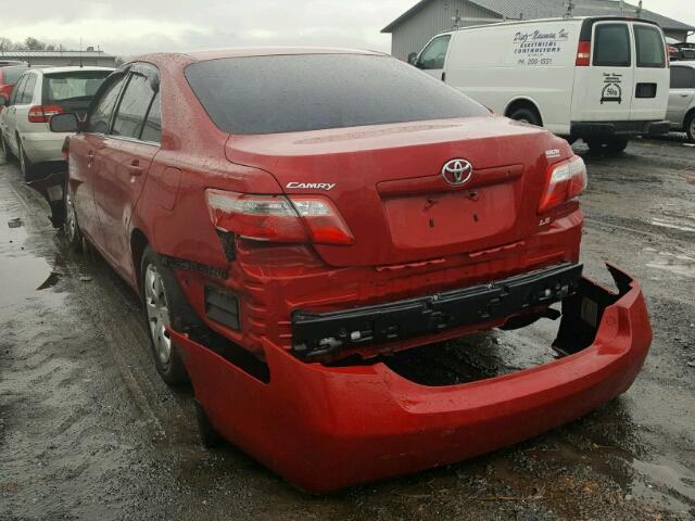 4T1BE46K68U241832 - 2008 TOYOTA CAMRY CE RED photo 3