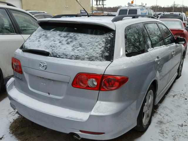 1YVHP82D555M73796 - 2005 MAZDA 6 S SILVER photo 4