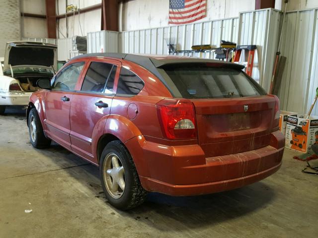 1B3HB48B47D248394 - 2007 DODGE CALIBER SX ORANGE photo 3