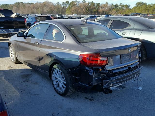 WBA1F9C52GV545805 - 2016 BMW 228 I GRAY photo 3