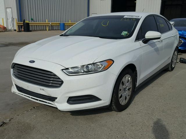 3FA6P0G73DR131041 - 2013 FORD FUSION S WHITE photo 2