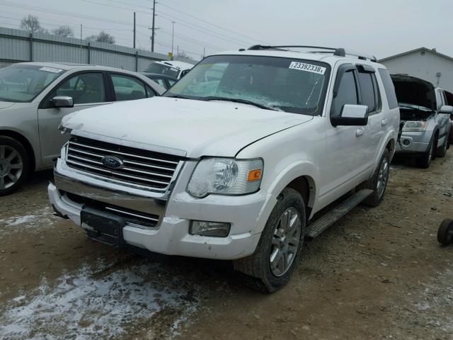 1FMEU7F86AUA53629 - 2010 FORD EXPLORER L WHITE photo 2